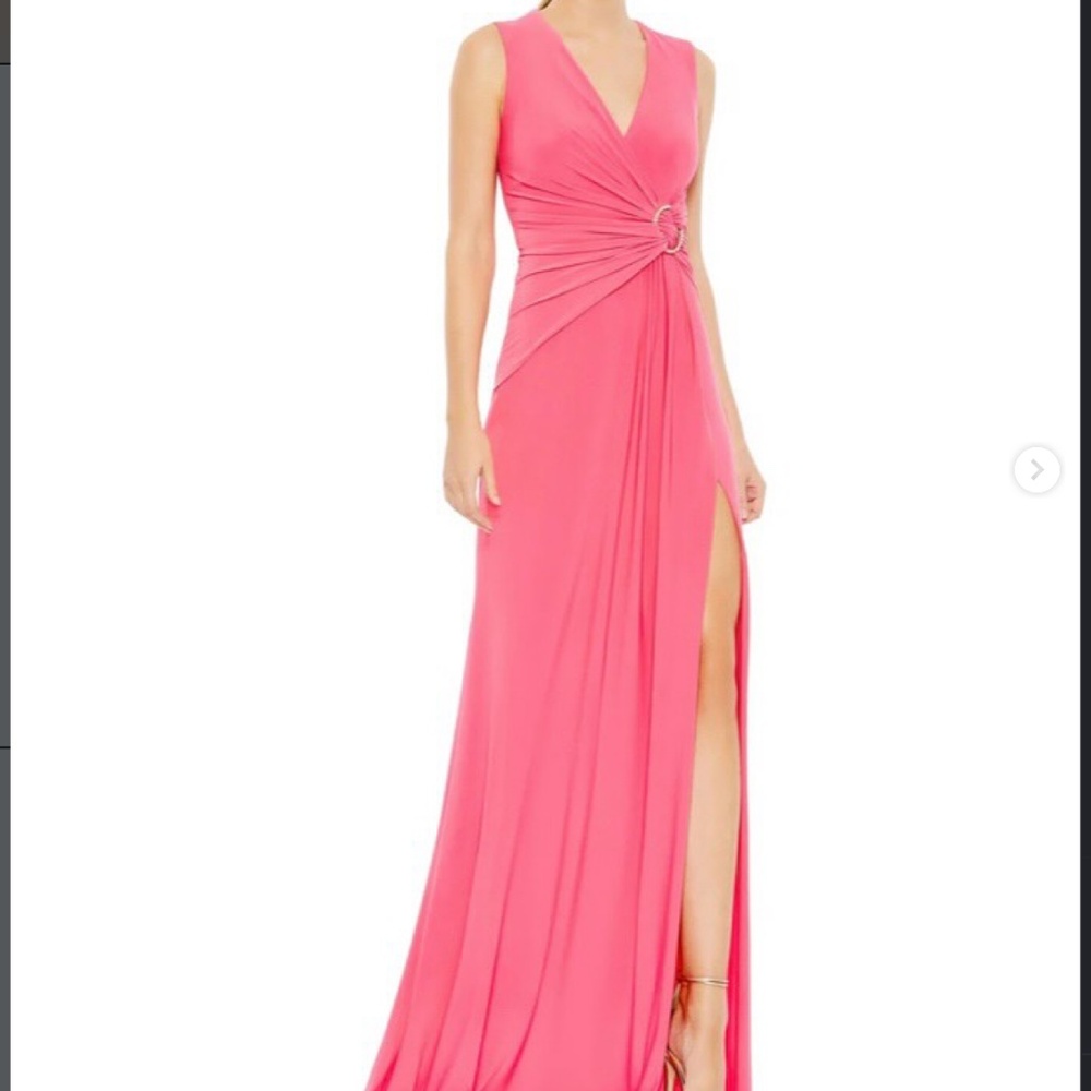 Mac Duggal Gown with Rhinestone Ring